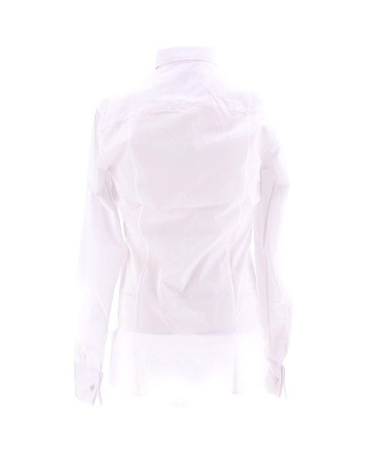 Dries Van Noten White Buttoned Long-sleeved Shirt for men
