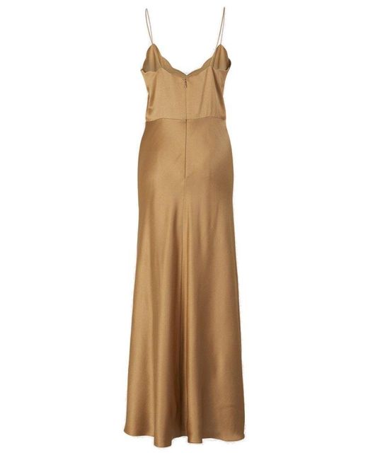 Chloé Natural X Atelier Jolie Sleeveless Maxi Flared Dress