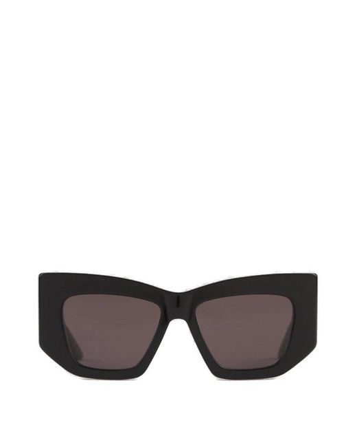 Alexander McQueen Gray Rectangular Frame Sunglasses