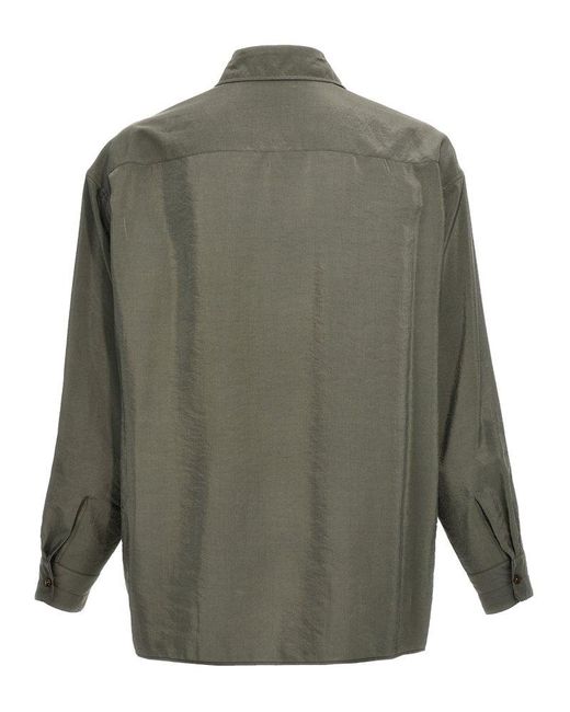 Lemaire Green 'Twisted' Shirt for men