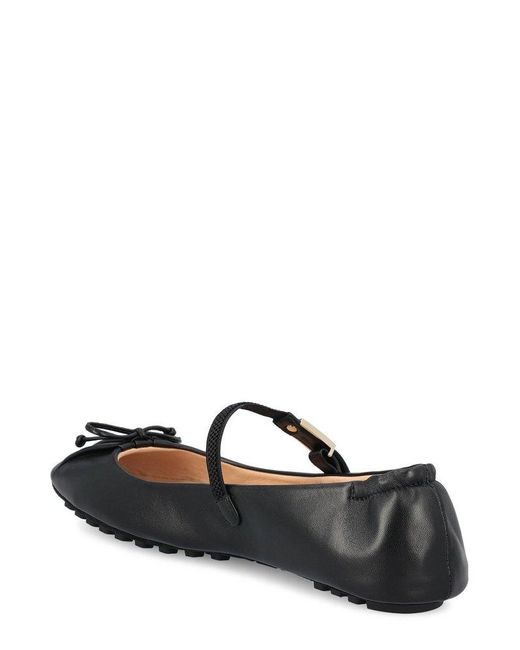 Fendi Black Baguette Ballet Flats