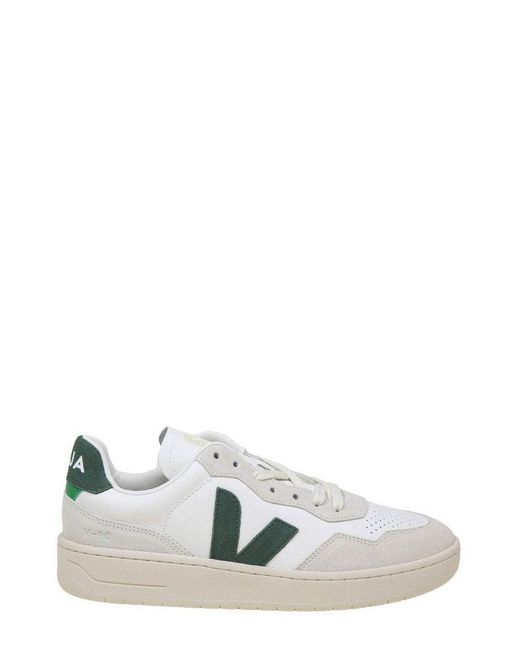 Veja White Logo Patch Lace-up Sneakers for men