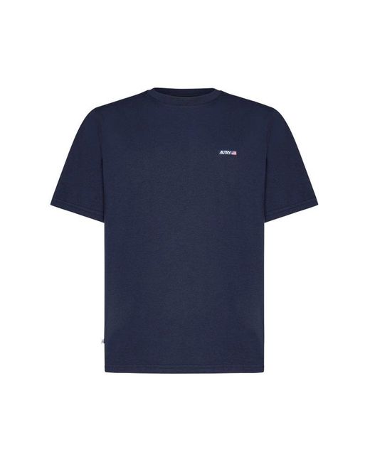 Autry Blue Logo Patch Crewneck T-shirt for men