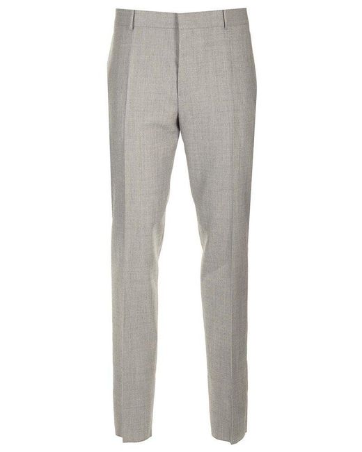 Alexander McQueen Gray Classic Slim Trousers for men