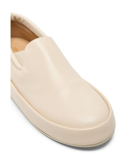 Marsèll White Round Toe Slip-on Loafers for men