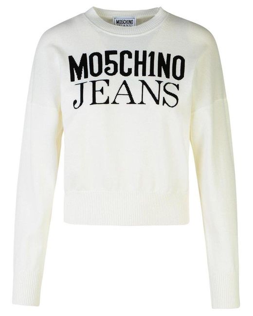 Moschino logo jumper online