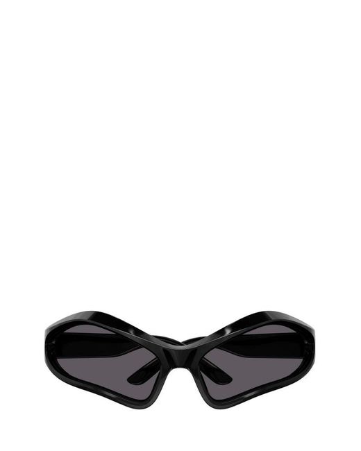 Balenciaga Black Geometric Frame Sunglasses