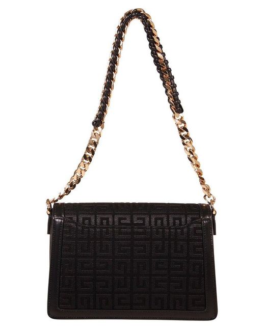 Givenchy Logo Plaque Foldover Medium Crossbody Bag in Black Lyst