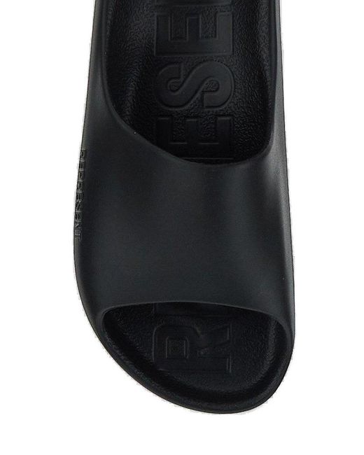 Represent Black Logo Engraved Sandals for men