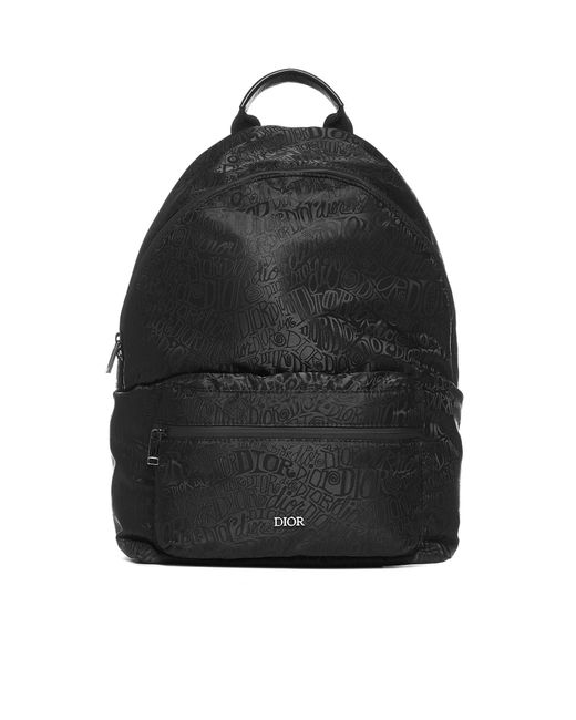 Dior Black X Shawn Stussy Rider Backpack for men