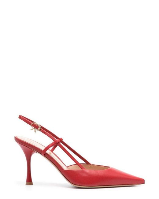 Gianvito Rossi Red Slingback Pumps