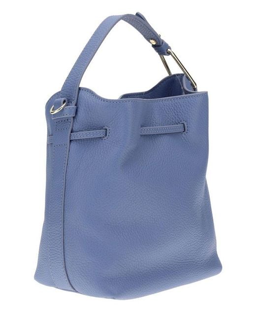 Coccinelle Blue Malory Drawstring Bucket Bag