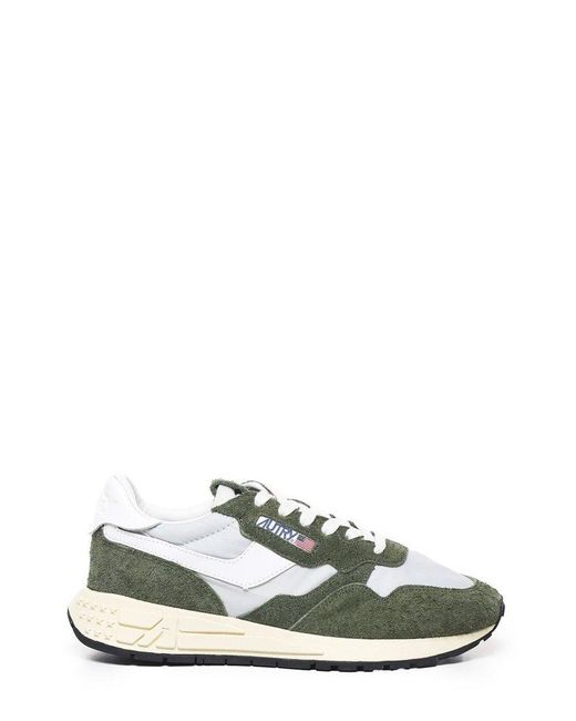 Autry Green Reelwind Lace-Up Sneakers for men