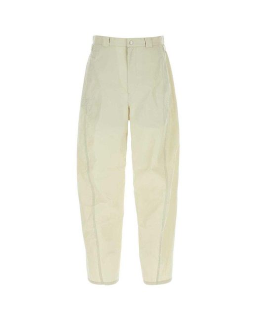 Lemaire White Straight-leg Panelled Trousers for men
