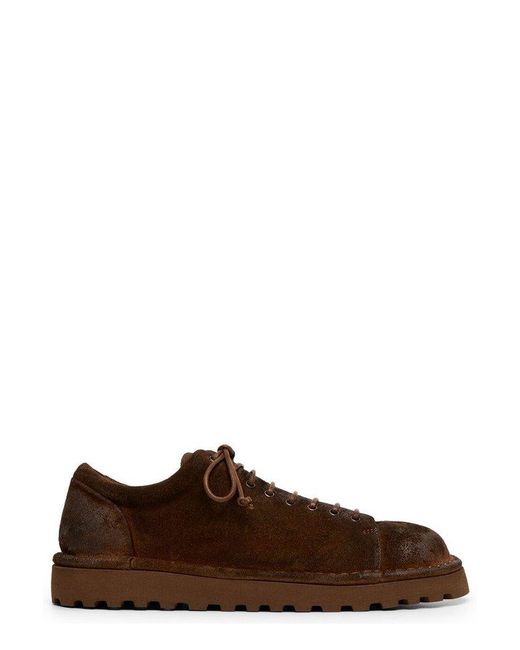 Marsèll Brown Pallottola Pomice Derby Lava Lace-up Shoes