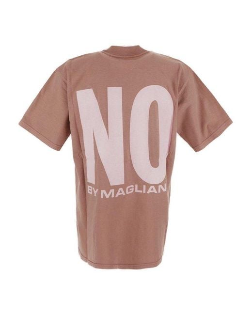 Magliano Pink Logo Printed Short-sleeved T-shirt for men