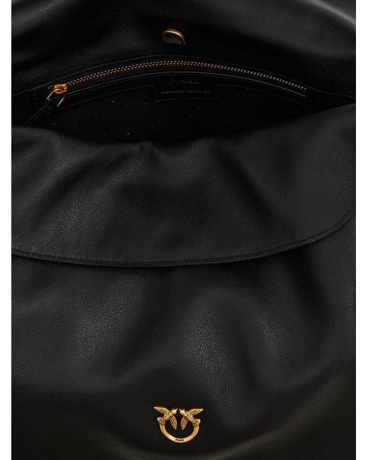 Pinko Black Big Leaf Bag Handbag