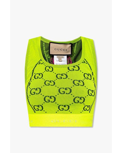 Gucci Yellow Training Top With Monogram