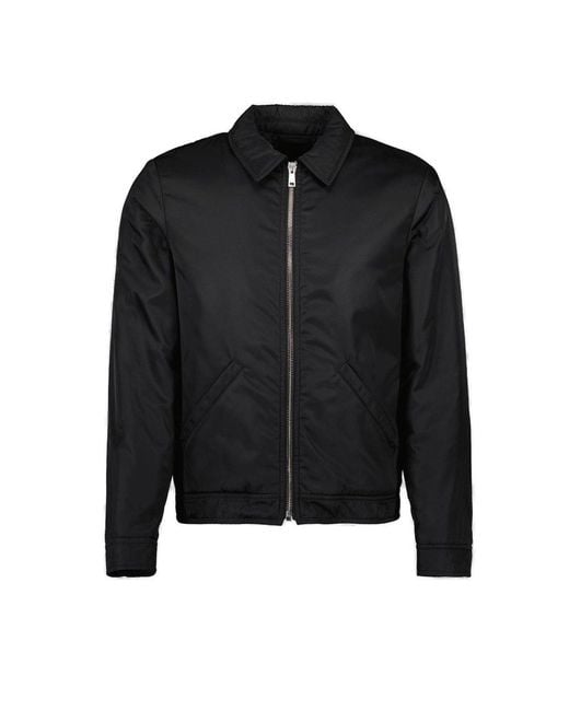 Prada Black Zip-Up Long-Sleeved Bomber Jacket for men