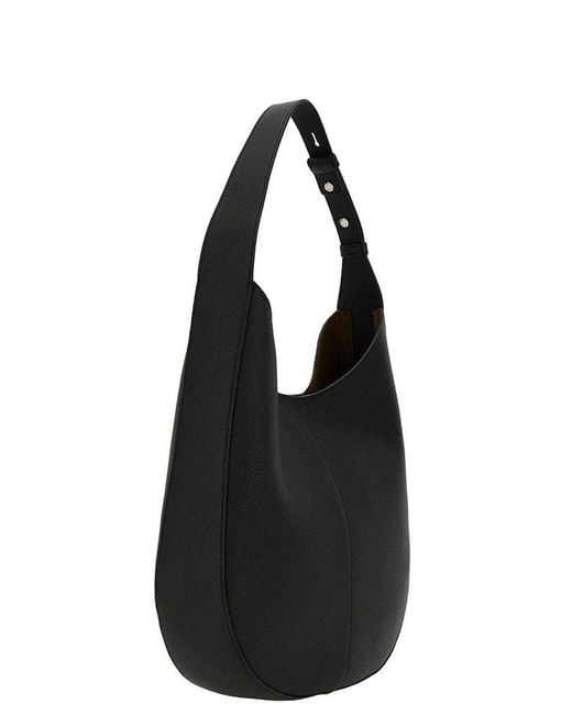 Tod's Black Oboe Logo Patch Medium Shoulder Bag