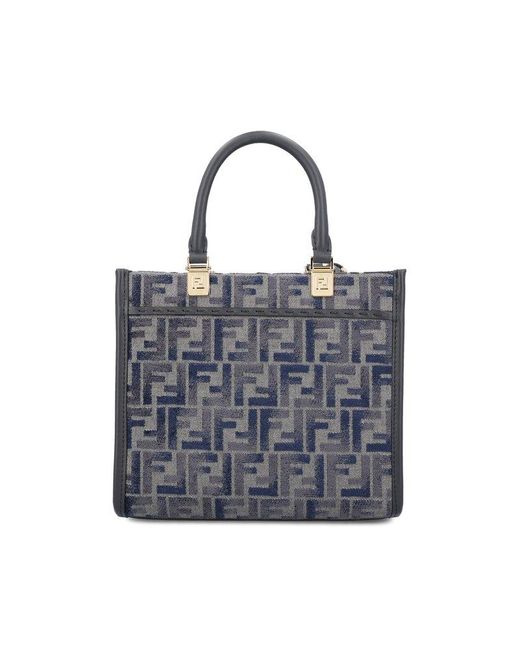 Fendi Blue Sunshine Small Shopper Bag