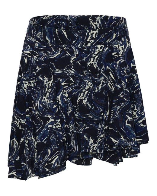 Isabel Marant 'teyana' Blue Silk Skirt