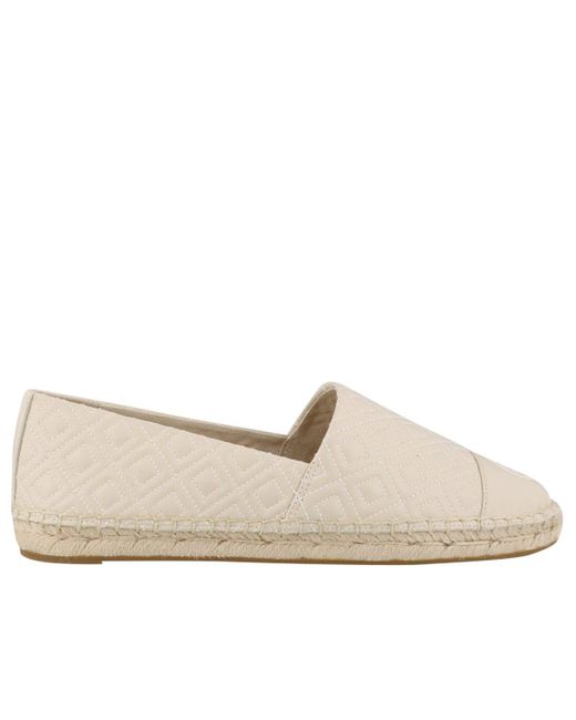 Tory Burch Natural Quilted Espadrilles