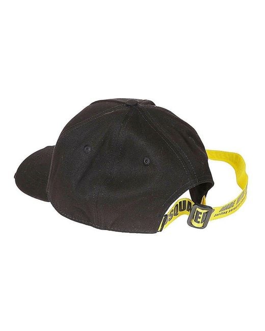 DSquared² Black Logo Patched Baseball Cap for men