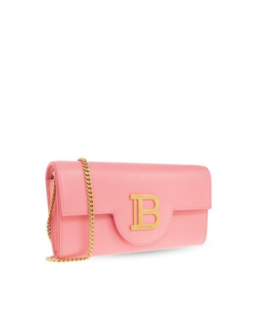 Balmain Pink 'b-buzz' Wallet With Chain,