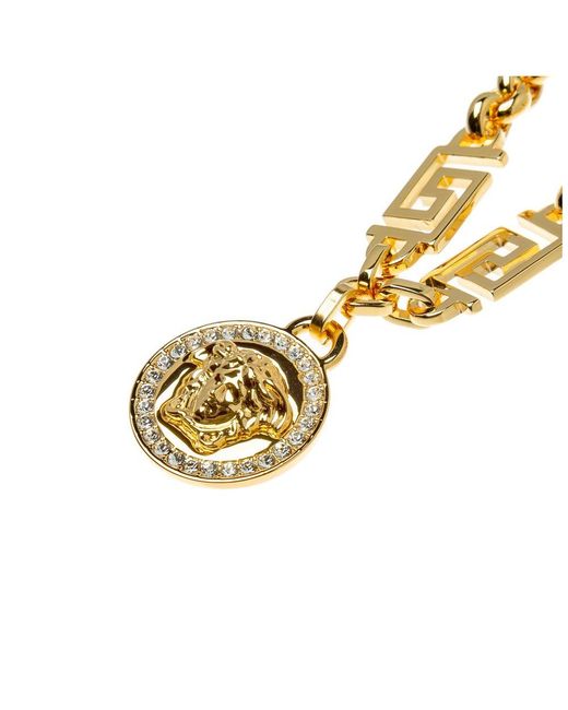 Versace Metallic Gold Tone Medusa Bracelet
