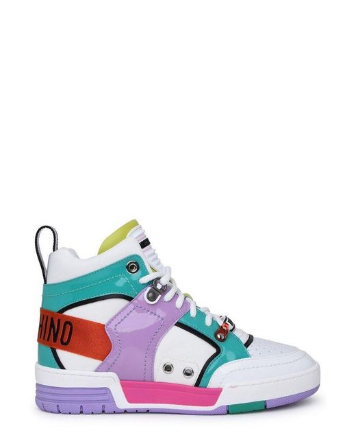 Moschino White Kevin 40 High-top Sneakers