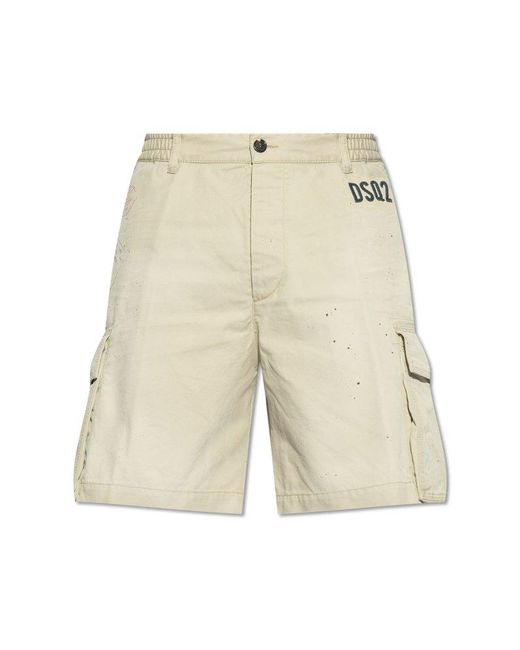 DSquared² Natural Cargo Shorts for men
