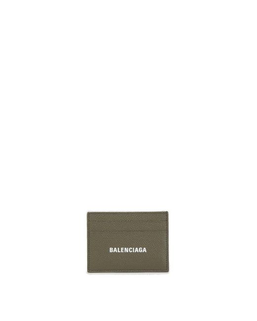 Balenciaga Green Logo Printed Cash Card Holder for men
