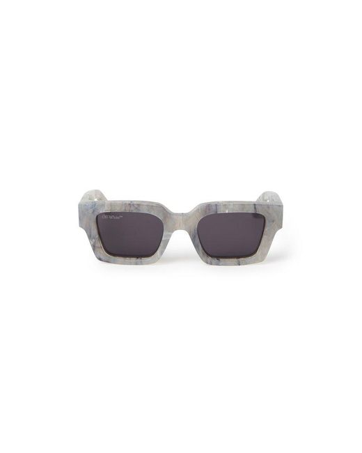 Off-White c/o Virgil Abloh Square Frame Sunglasses in Grey | Lyst UK