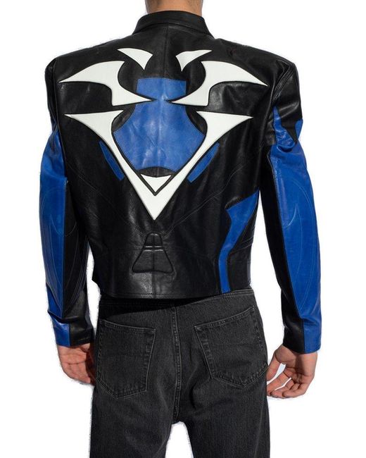 Vetements Blue Leather Jacket, for men