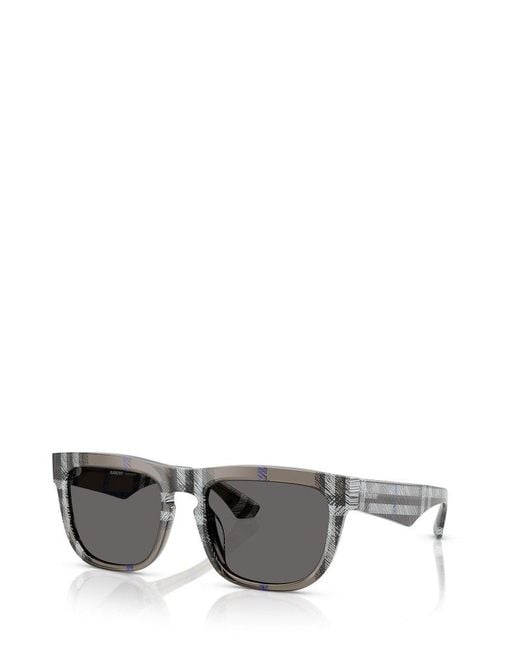 Burberry Gray Square Frame Sunglasses for men