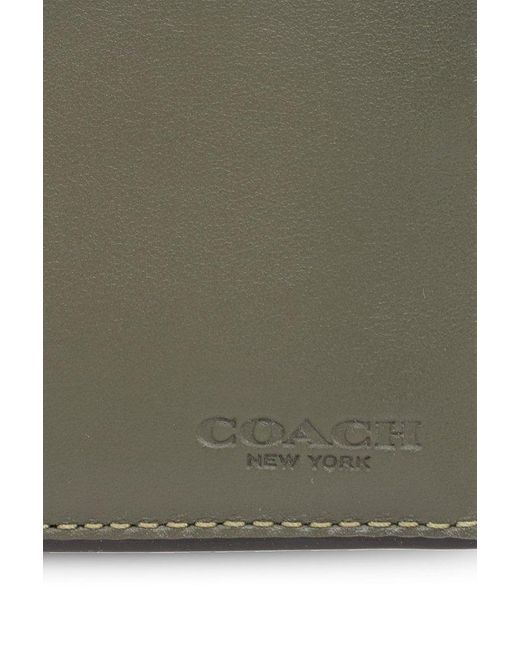 COACH Green Leather Wallet, for men