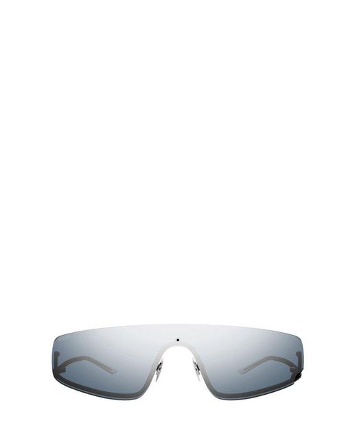 Gucci White Mask-shaped Frame Sunglasses