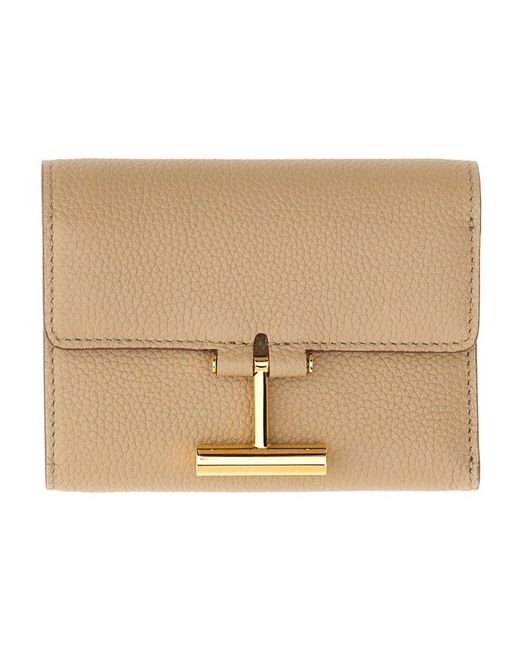 Tom Ford Natural Wallet With Logo