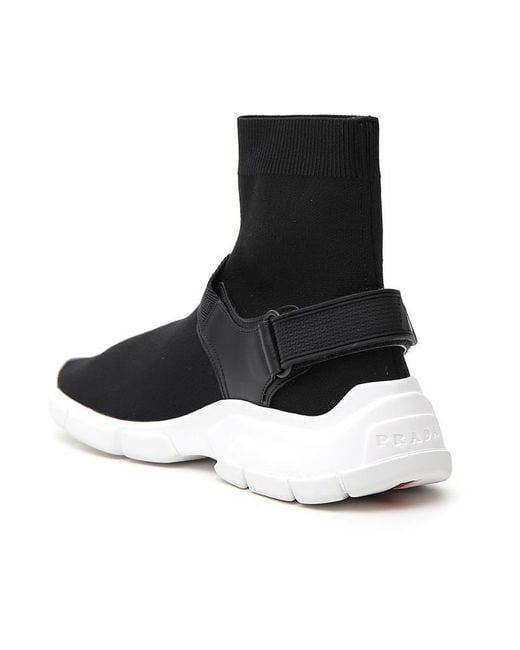 Prada Black Sock Sneakers