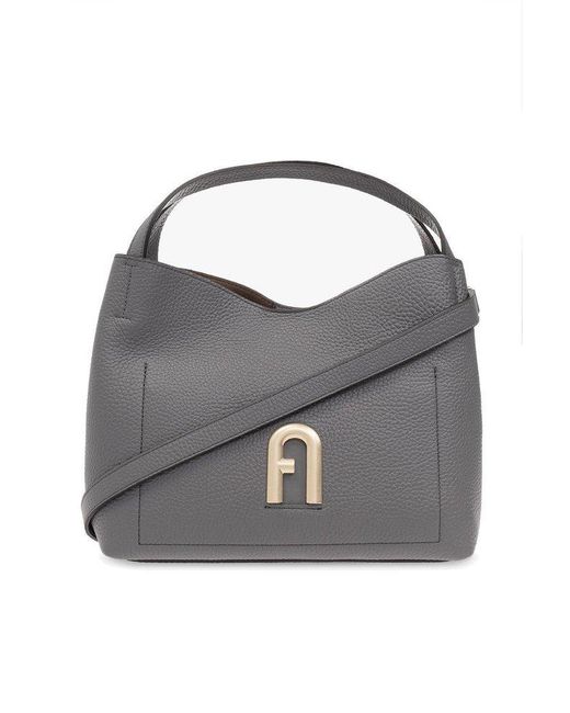 Furla Primula Leather Tote Bag in Gray | Lyst