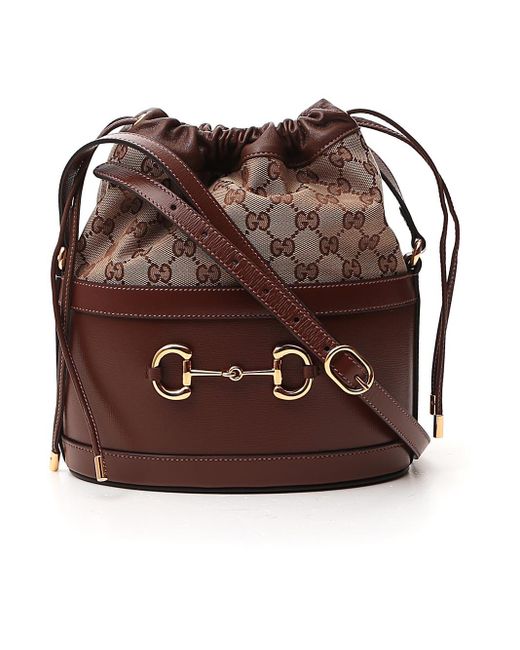 Gucci Brown Horsebit 1955 Bucket Bag
