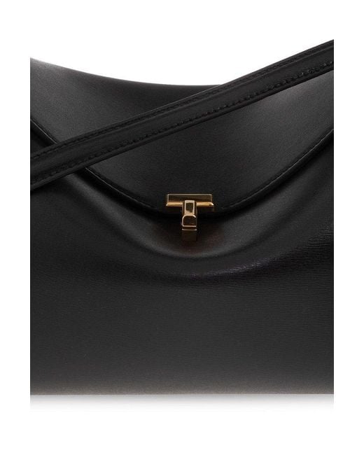 Totême  Black Leather Shoulder Bag,
