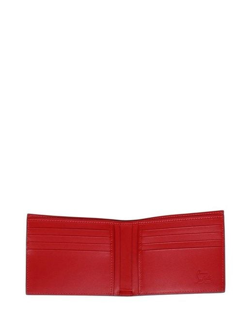 Christian Louboutin Gray Funky Studded Bifold Wallet for men