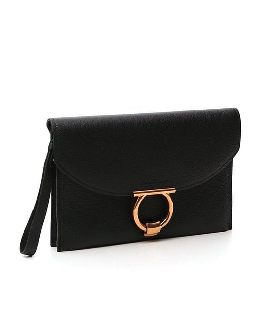 Ferragamo gancini deals clutch