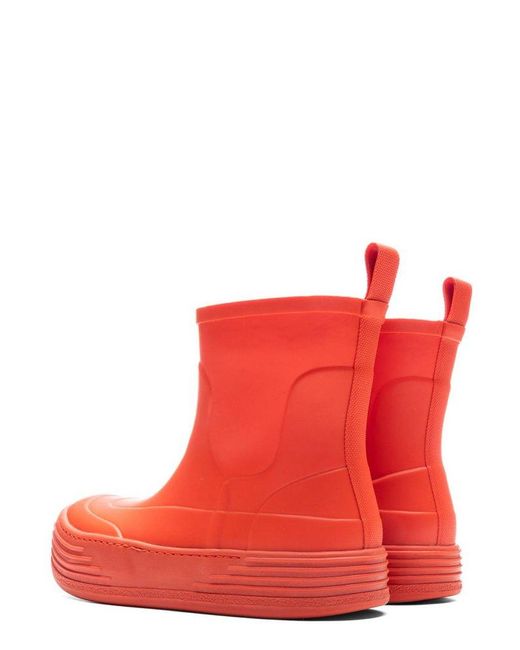 Palm Angels Red Logo Embossed Snow Boots for men