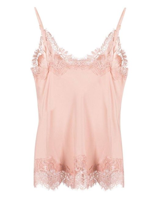 Gold Hawk Pink Lace Trimmed Cami