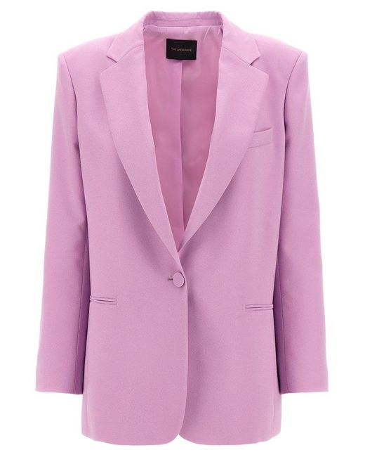 ANDAMANE Pink Guia Single Breasted Oversized Blazer