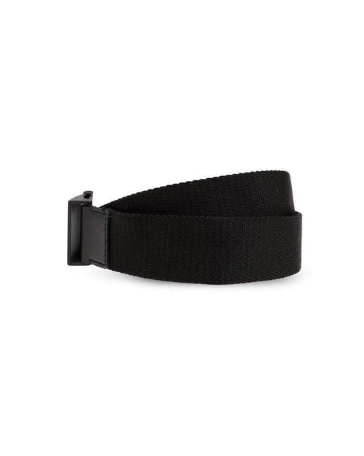 DIESEL Black 'd Logo B-plakue' Belt, for men