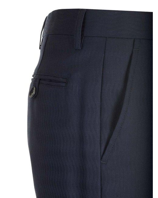 Etro Blue Slim Fit Trousers for men